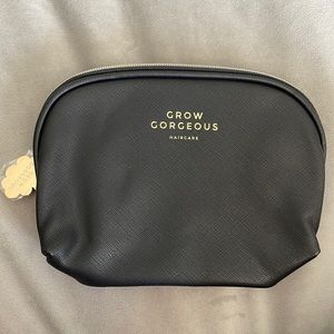 Grow gorgeous cosmetic bag makeup travel bag pouch in black and gold
